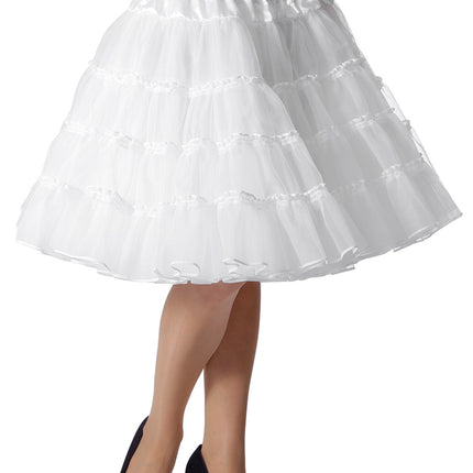 Wilbers & Wilbers Petticoat Luxe Knielang Wit