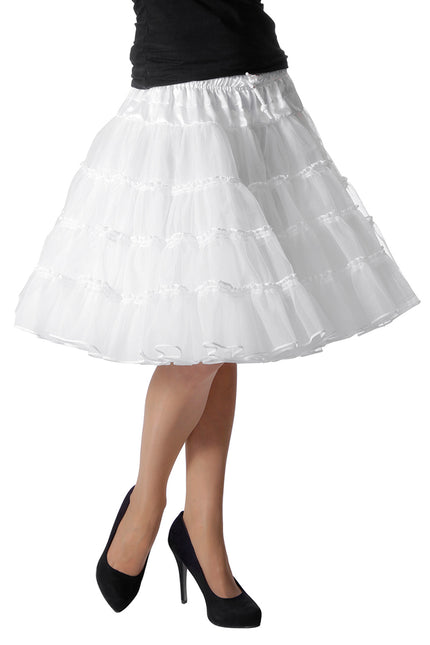 Wilbers & Wilbers Petticoat Luxe Knielang Wit