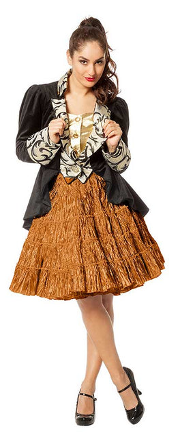 Wilbers & Wilbers Petticoat Luxe Metallic Knielang Koper