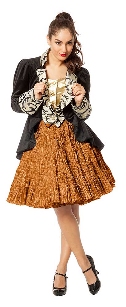 Wilbers & Wilbers Petticoat Luxe Metallic Knielang Koper