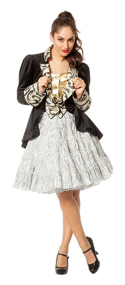 Wilbers & Wilbers Petticoat Luxe Metallic Knielang Zilver