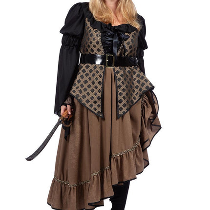 Wilbers & Wilbers Piraat Jurk Taupe Luxe