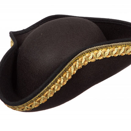 Wilbers & Wilbers Piraten Hoed Driesteek Met Goudband