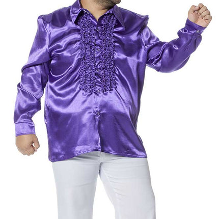 Wilbers & Wilbers Rouches Overhemd Satijn Lila