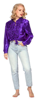 Wilbers & Wilbers Rouches Overhemd Satijn Lila