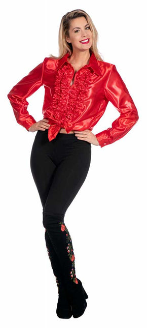 Wilbers & Wilbers Rouches Overhemd Satijn Rood