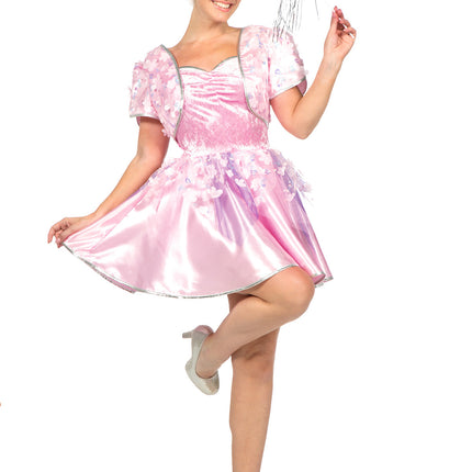 Wilbers & Wilbers Roze Fee Jurk Met Bloemetjes Dames