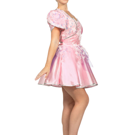 Wilbers & Wilbers Roze Fee Jurk Met Bloemetjes Dames