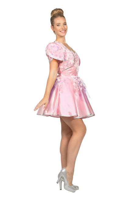 Wilbers & Wilbers Roze Fee Jurk Met Bloemetjes Dames