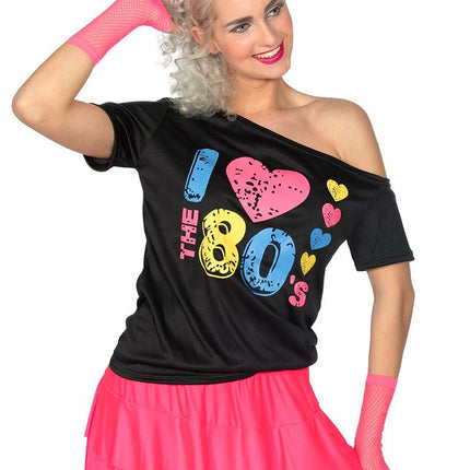 Wilbers & Wilbers Shirt I Love The 80s Zwart