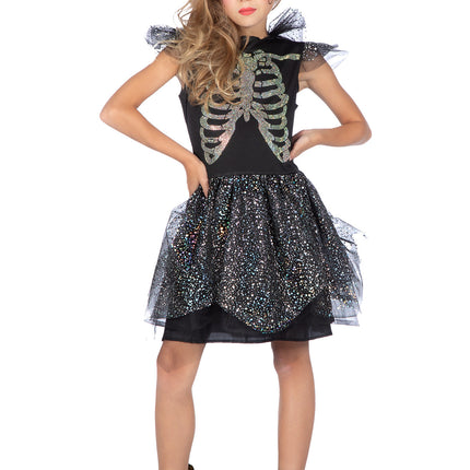 Wilbers & Wilbers Skelet Jurkje Met Strass Steentjes Meisjes
