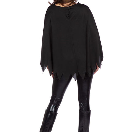 Wilbers & Wilbers Skelet Poncho Dames Met Strass Steentjes