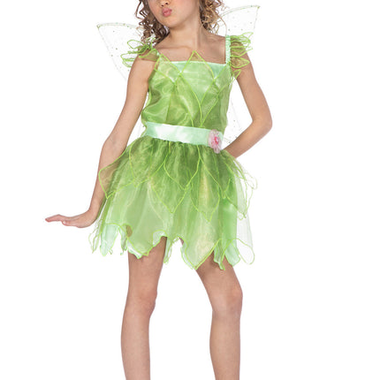 Wilbers & Wilbers Tinkerbell Jurkje Groen Met Vleugels Kinderen