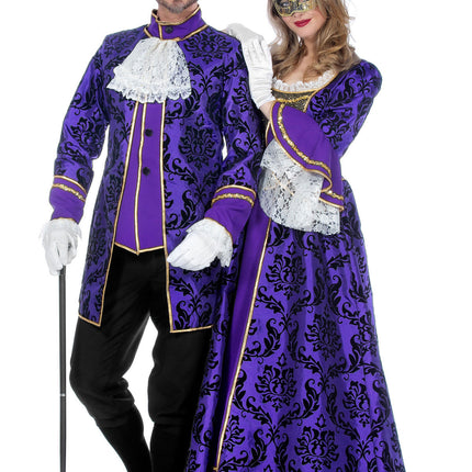 Wilbers & Wilbers Venetiaans Kostuum Paars Heren