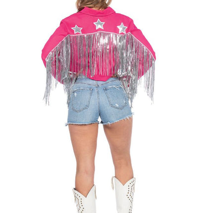 Wilbers & Wilbers Western Franje Jasje Sterren Roze