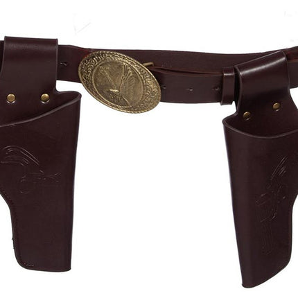 Wilbers & Wilbers Western Holster Dubbel Met Riem Bruin