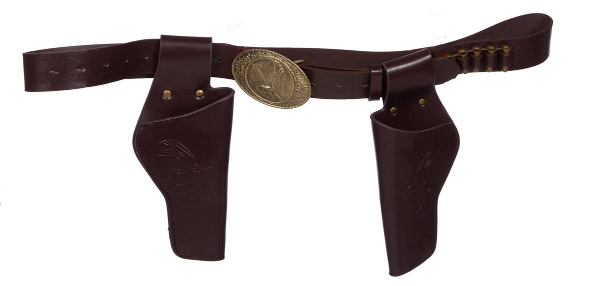 Wilbers & Wilbers Western Holster Dubbel Met Riem Bruin