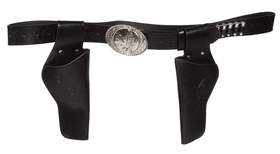 Wilbers & Wilbers Western Holster Dubbel Met Riem Zwart