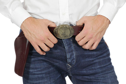 Wilbers & Wilbers Western Holster Enkel Met Riem Bruin