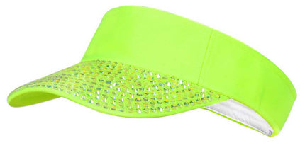 Wilbers & Wilbers Zonneklep Neon Groen Met Steentjes