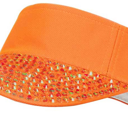 Wilbers & Wilbers Zonneklep Neon Oranje Met Steentjes