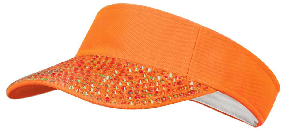 Wilbers & Wilbers Zonneklep Neon Oranje Met Steentjes