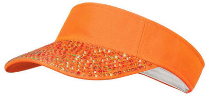 Wilbers & Wilbers Zonneklep Neon Oranje Met Steentjes