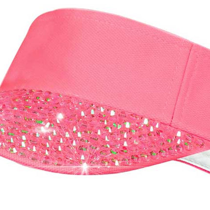 Wilbers & Wilbers Zonneklep Neon Roze Met Steentjes