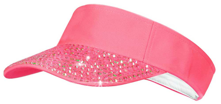 Wilbers & Wilbers Zonneklep Neon Roze Met Steentjes