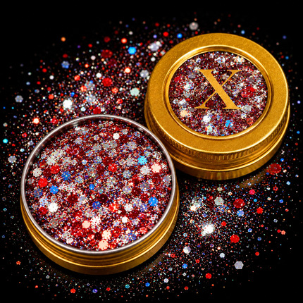 X-sins Brabant Zilver Gezicht en Body Glitters 25 ml