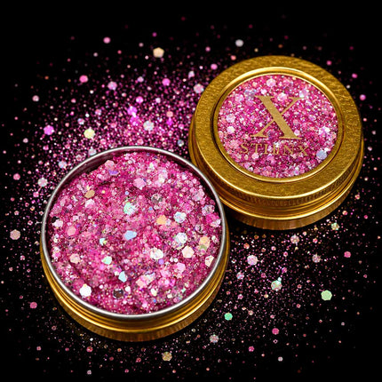 X-sins Bubby Pink Gezicht en Body Glitters 25 ml