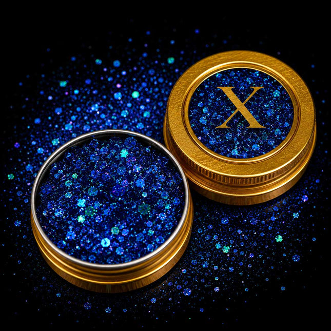 X-sins Cobalt Bliss Gezicht en Body Glitters