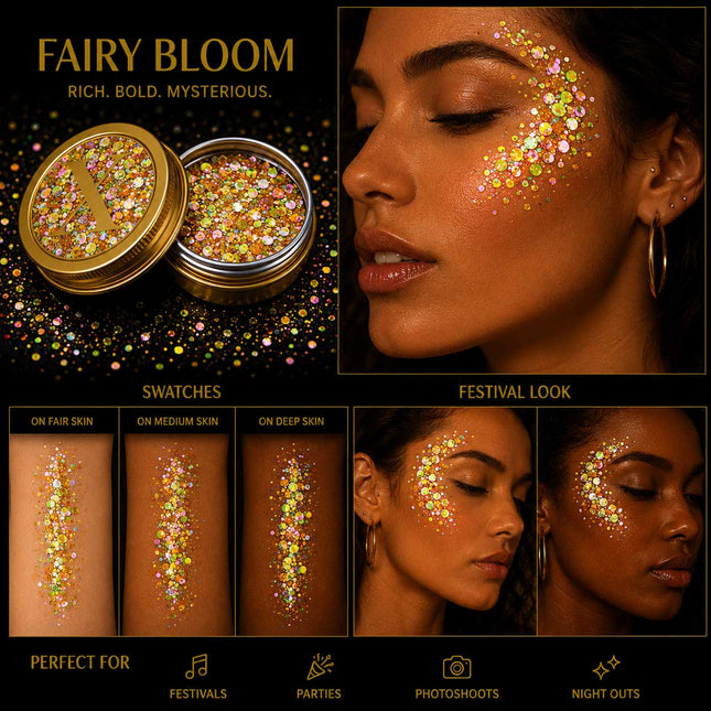 X-sins Fairy Bloom Gezicht en Body Glitters 25 ml
