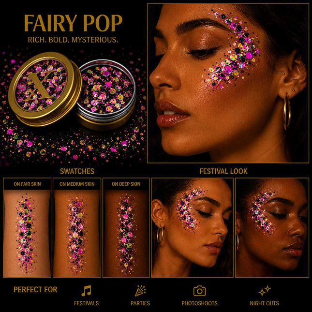 X-sins Fairy Pop Gezicht en Body Glitters 25 ml