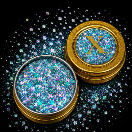 X-sins Frosted Violet Gezicht en Body Glitters 25 ml