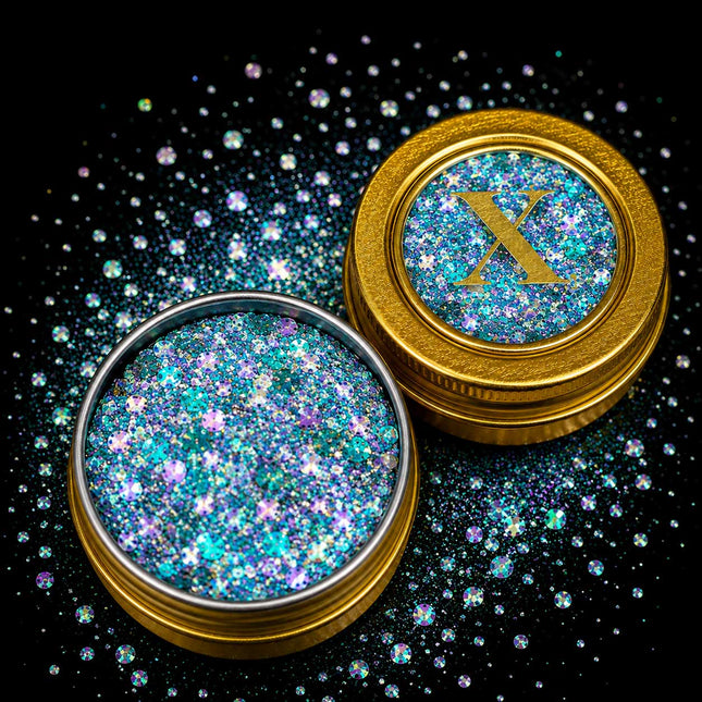 X-sins Frosted Violet Gezicht en Body Glitters 25 ml