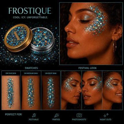 X-sins Frostique Gezicht en Body Glitters 25 ml