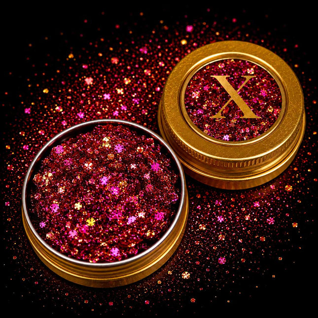 X-sins Fuchsiatastic Gezicht en Body Glitters