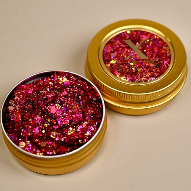 X-sins Fuchsiatastic Gezicht en Body Glitters