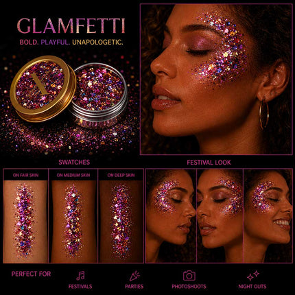 X-sins Glamfetti Gezicht en Body Glitters 25 ml