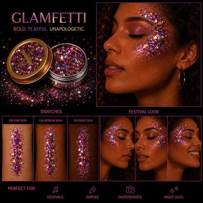 X-sins Glamfetti Gezicht en Body Glitters