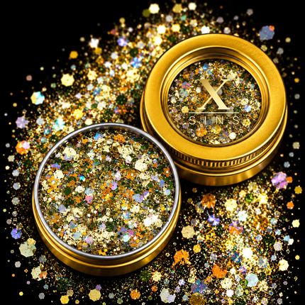 X-sins Golden Flower Gezicht en Body Glitters 25 ml