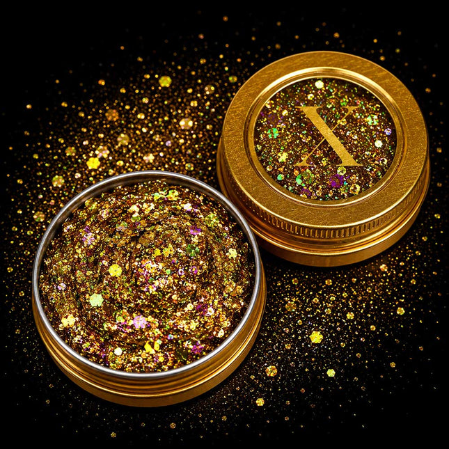 X-sins Golden Glam Gezicht en Body Glitters