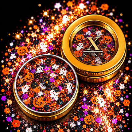 X-sins Halloween Pumpkin Gezicht en Body Glitters 25 ml