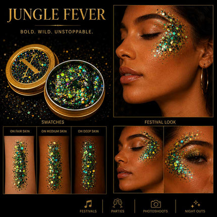 X-sins Jungle Fever Gezicht en Body Glitters 25 ml