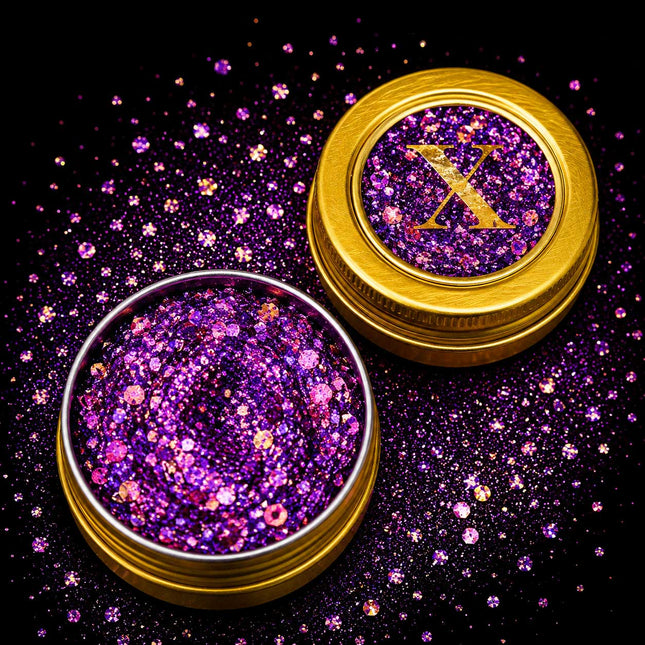 X-sins Lavender Mist Gezicht en Body Glitters 25 ml
