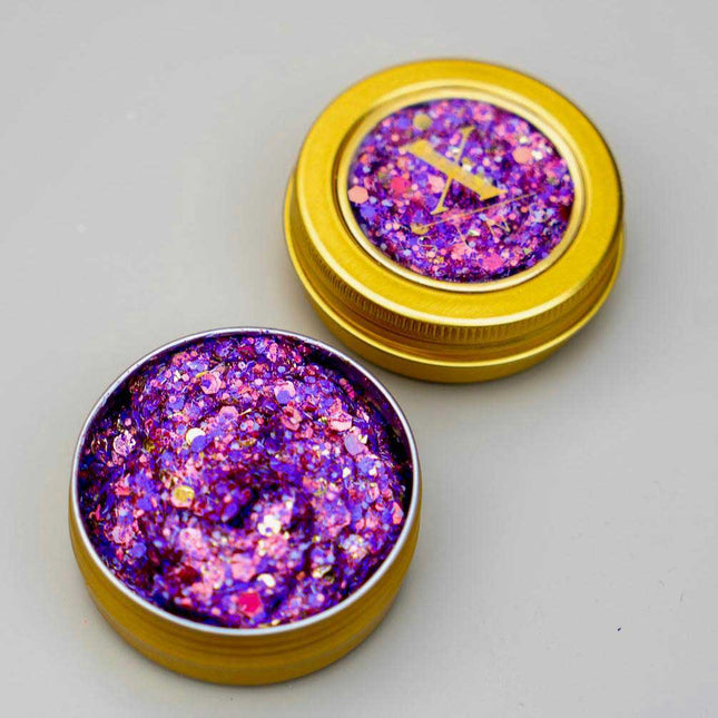 X-sins Lavender Mist Gezicht en Body Glitters