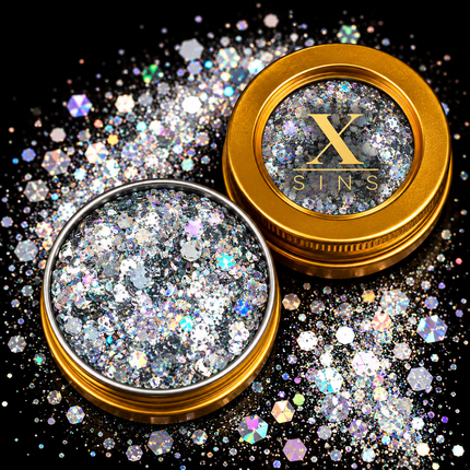 X-sins Love Silver Gezicht en Body Glitters 25 ml
