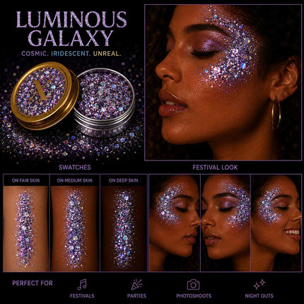 X-sins Luminous Galaxy Gezicht en Body Glitters 25 ml