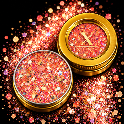 X-sins Mermaid Orange Gezicht en Body Glitters 25 ml